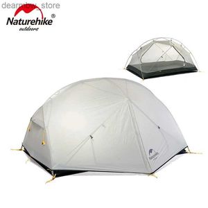 Tält och skydd NatureHike-Mongar 2 Tält 2 Persons backpacking 20D Ultralight Travel Tent Waterproof Handing Survival Outdoor Camping Tält L48