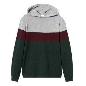 Мужчина Custom Contrast Grey Red Green Design Design Fleece Fleem Pellover Hoodie с высоким качеством