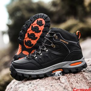 Shoes Unisex Hightop Leather Autumn Hiking Shoes Women Outdoor High Quality Trekking Casual Sneakers Men Nonslip Sport Walking Boots