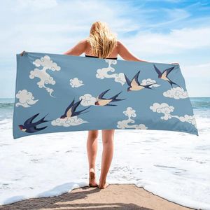 Handtuch verheißungsvolle Wolke Swallow Chinese 31x51inch Strand absorbierende schnelle trockene Sandkontrolle Schwimmfitness Spa Must-Have