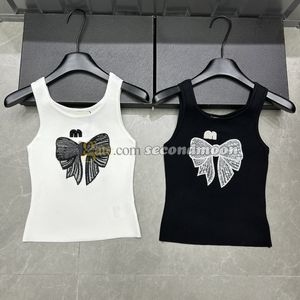 Bowknot Pattern Tanks Top Women Sexy Knitted Vest Summer Sleeveless Yoga T Shirt Luxury Vests