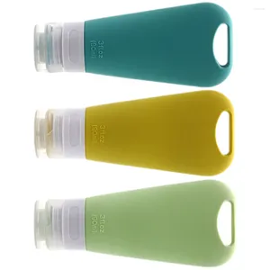 Liquid Soap Dispenser 3 Pcs Handwashing Fluid Silica Gel Bottle Travel Shampoo Size Bottles Toiletry Containers