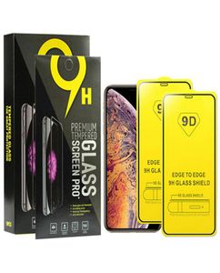 Nytt 9D Full Cover Screen Protector -fodral för iPhone 678SexXRXS 11 12 13 14 Pro Max Tempered Glass With Retail Package Fast SH2871223