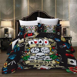 Bedding sets Skulls Quilt Tampa 2-3pcs/conjunto DUVET KING Size Luxo Ropa de Cama 3D Beddengoed Winter Bedes USA EU Au Bed
