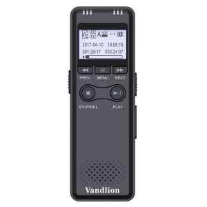 Oyuncular Vandlion Voice Recorder Mini HD Gürültü Azaltma MP3 Business Profesyonel Diktafon Renk Siyah V30