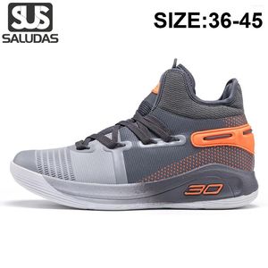 Basketball Shoes SALUDAS Men Sneakers Elasticity Professional Children High Top Outdoor Women Trainers