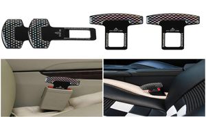 2PC Universal Carbon Fiber Car Safety Seat Belt Buckle Alarm Stopper Clip Clamp Vehicle Accessories7612555