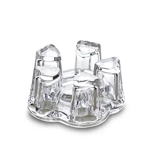 Tea Trays 1x Heat-Resisting Glass Crystal Regular Pentagon Teapot Coffee Water Pot Warmer Heater