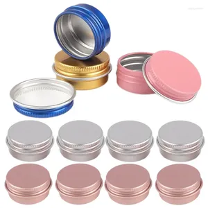 Depolama Şişeleri 10/20pcs 10g Metal Teneke kutular Vidalı kapaklı DIY Mum Yapımı Kaplar Yüz Kremi İçin Seyahat Örnek Saksıları Kozmetik