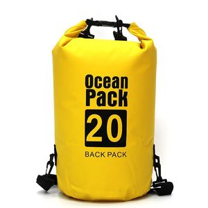 2024 PVC Waterproof Dry Bag 5L 10L 20L 30L Outdoor Diving Foldable Storage Man Women Beach Swimming Bag Rafting River Ocean Backpack PVC