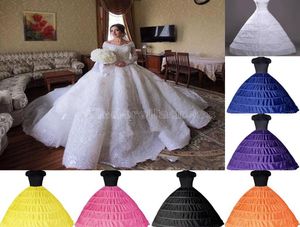 2022 Tani suknia balowa 6 Hoops Petticoat ślub ślubny Crinoline Bridal Underskirt Layes Slip 6 Hoop Spódnica do sukienki Quinceanera CPA25865220