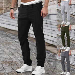 Calça masculina Autumn Algodão Casual Casual Calça machado Longo de alta qualidade de alta qualidade Tuno