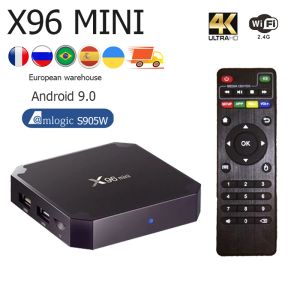 ボックスX96ミニスマートテレビボックスアンドロイド9.0 1GB8GB TVBOX AMLOGIC S905W QUAD CORE 2.4G WIFI HD 4Kメディアプレーヤー2G16Gセットトップボックスレシーバー