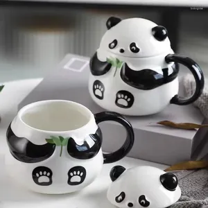 Mugs Kawaii Panda Coffee Cups Ceramic Mug For Girls Kids Breakfast Water Milk Tea Cup Home Office Drinkware Christmas Gift 450ml