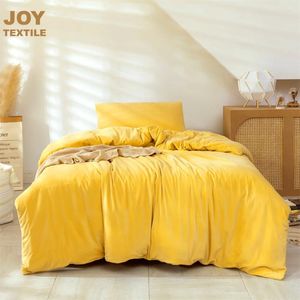 Sängkläder sätter Joy Textil Luxury Set King Size Bedroom Anti-Static Covers For Bed Soft Velvet Warm Däcke Cover 200x200 Winter