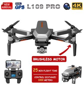 XKJ New GPS Drone L109 Pro bürstenloser Motor mit 4K HD Dual Camera Professionell faltbarer Quadcopter 1000m RC -Distanz Toy5022750
