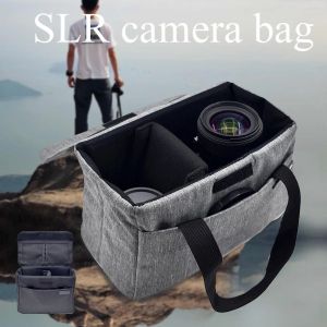 Bags Slr Camera Bag Padded Insert Protection with Handle Shockproof Travel Wear Resistant Partition Waterproof Lens Cases Foldable