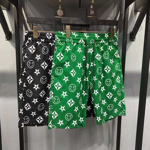 Calça masculina designer designer verão verde letra de moda shorts de impressão casual capris rapidamente praia seca para fora vqlc 18z7