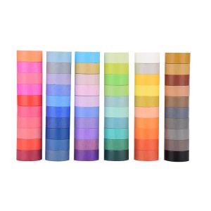 Tape 60pcs Pure Color Adhesive Paper Washi Fita Conjunto de fitas de mascaramento decorativo de 15mm para o diário de notebooks Album F067 2016