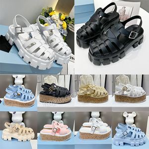 Monolith Slipper Rubber Sandals مصمم 8 سم رغوة النساء مثلث المنصة