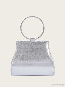 Torby wieczorowe torba bankietowa ślubna torebka Silver sztuczna skórzana ręcznie robiona diamentowa torba łańcucha dla kobiet