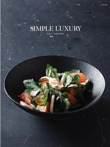 Kaseler siyah düz dip salata kase japon tarzı yemek erişte ev seramik kişilik çorbası