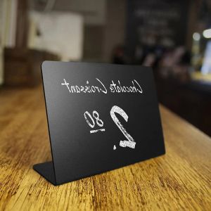 Scanning 10 Pack Rustic Acrylic Mini Chalkboard Signs Easy to Write and Wipe Out for Liquid Chalk Markers and Chalk for Party