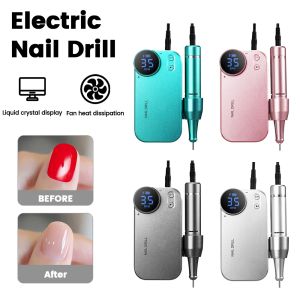 Drills 1PC 35000RPM Portable Electric Nail Drill Manicure Machine For Acrylic Gel Polish Nails Sander Rechargeable Nail Art Salon Tools