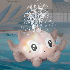 Zabawki do kąpieli dla niemowląt zabawki w kąpieli elektrycznej zraszacza do basenów baseny zabawa w wodzie (różowe) l48