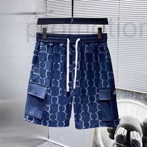 Men's Shorts designer Trendy men's new handsome high version five piece pants loose straight tube old flower letter casual sports beach shorts G714