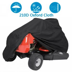 Calligraphy Lawn Mower Cover 210d Oxford Cloth Waterproof Snowblower Cover Outdoor Garden Sunscreen Tractor Protection Covers