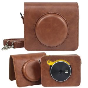 Accessori Borsa per fotocamera in pelle PU retrò per Kodak C300R Custodia di protezione portatile con spalla rimovibile vintage per mini scatto 3