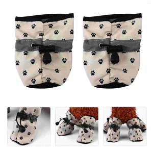 Köpek Giyim 4 PCS Yumuşak Solguk Su geçirmez ayakkabılar küçük köpekler için ekler kayma anti-slip çorap terlikleri Santa Boots the