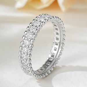 Eternity Moissanite Diamond Rings for Women Men 100% Real 925 Sterling Silver Engagement Wedding Band Ring Goyes Promise Jewelry