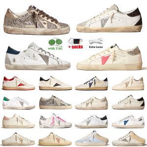 Projekt projektanta mody swobodny złote buty gwiazdy Sneakers Flats Mokorka Superstar Srebrny biały różowy granatowy lampart męskie trenerzy platforma rozmiar 36-45 EUR