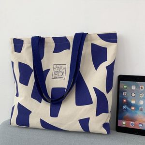 Simple Painting Large Capacity Canvas Handbag Casual Women Book Shopping Bags Art Painting tote bag