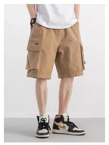 メンズショーツラージポケット貨物夏の薄いファッションカジュアル5パンツ