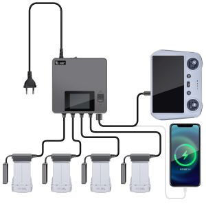 Zubehör intelligenter Ladegerät LED -Bildschirm Lade -Hub für DJI Mini 3 Pro Drone Battery Fernbedienungszubehör Schnelllade 6in1 Ladegerät