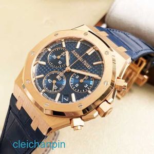 Orologio da polso AP di alto livello Royal Oak Series 26240or Rose Gold Blue Blue Blue Belt Plate Mens Leisure Business Sports Back Back Automatic Mechanical Orologio meccanico