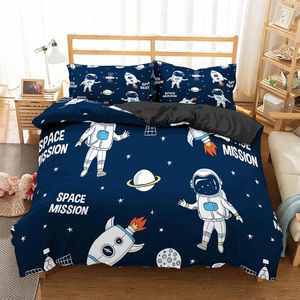 Bedding Sets 2024 Cartoon Conjunto de aviação Capa de edredão meninos Blue Sky Dream Quilt Twin Single Double Tamanhos Casa