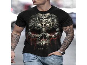 Basılı Erkekler 3D Baskı T-Shirt Görsel Etki Partisi Top Street Giyim Punk Gotik Yuvarlak Boyun Yüksek Kalitesi AAN Kas Tarzı Kısa Kol7098053