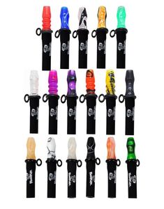 2022 new Acrylic Hookah Mouthpiece Portable Chicha Shisha Mouth Tips With Metal Hang Chain Strap Cachimba Hookahs2849143