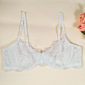 Bras sexy da donna in pizzo sexy reggiseno trasparente con un push-up con un filo