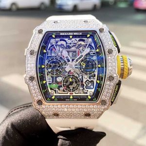 Luxur Designer Watch Richar Men's Mille Watches Mechanical Automatic Movement Luminous Sapphire Waterproof Fashion Wristwatches Rubber Silicone Watchband WVWX