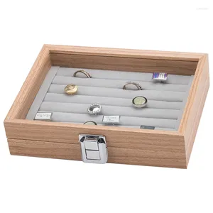 Storage Boxes Simplicity Small Jewelry Box For Ring And Earring High Quality Wooden Household Jewellery