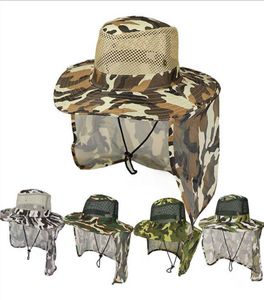 Boonie Hats Outdoor Camouflage Caps Sport leaf Jungle Military Cap Fishing Hats Sun Screen Gauze Cap Cowboy Packable Army Bucket H4041850