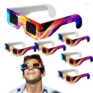 Party Decoration Solar Eclipse Eyeglasses 6pcs Framed Paper UV Protection Glasses Viewing For Educator Science Lover Sun