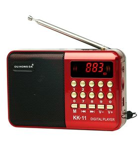ミニポータブルラジオ多機能充電式デジタルFM USB TF MP3プレーヤースピーカーデバイスサポートTFSカードアウトドアスポーツK113945486