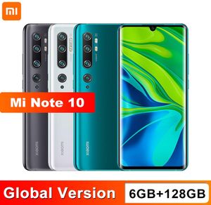 Global Version Xiaomi Note 10 6GB 128GB 108MP PENTA CAMERA SMARTPHON 5260MAH Batteri 10x Optisk zoom dubbel krökt skärm3875761