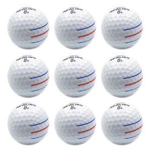 12 Pcs Golf Balls 3 Color Lines Aim Super Long Distance 3-PieceLayer Ball For Professional Competition Game Brand 240328